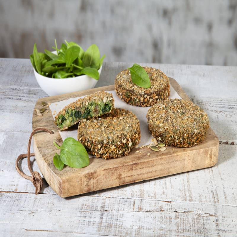 Crujiburguer de Espinacas 1kg. Crujiburguer de Espinacas 1kg.
