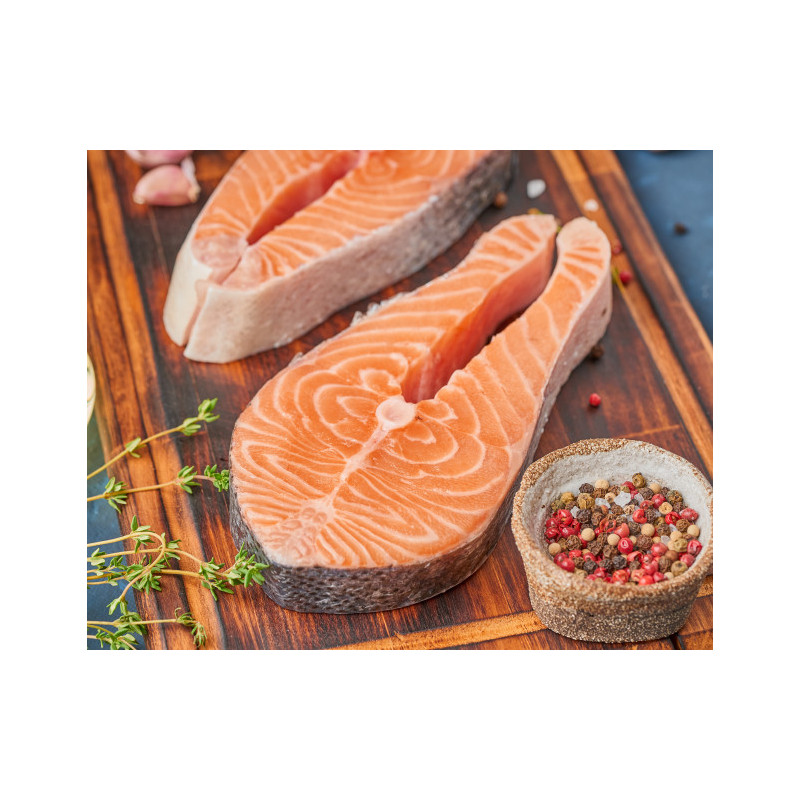 Rodajas de Salmón salar bolsa 1kg. Rodajas de Salmón salar bolsa 1kg.