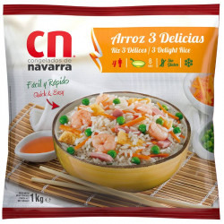 Arroz 3 delicias c/tortilla bolsa 1kg.