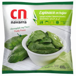 Espinacas hojas bolsa 400gr.