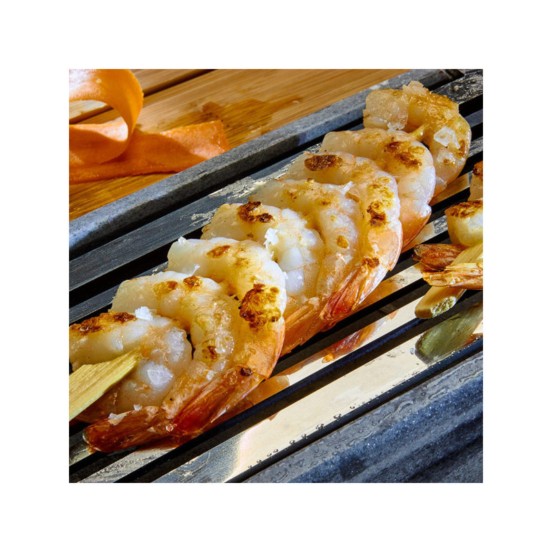 Comprar langostino crudo y pelado en una brocheta de Compesca.