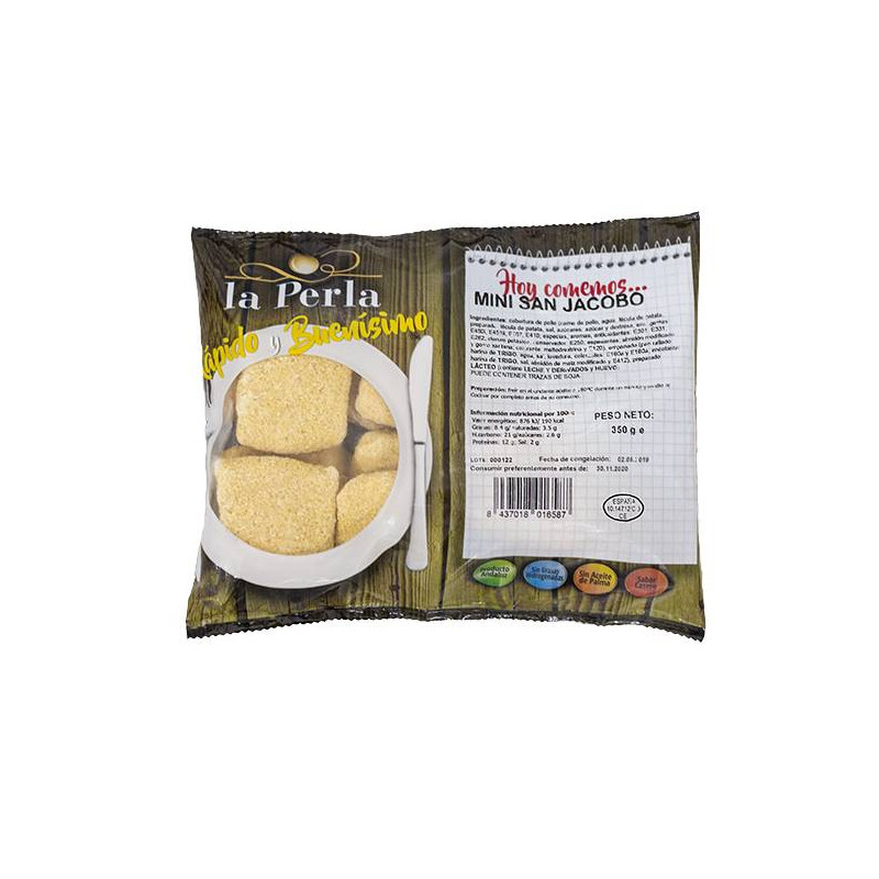 Mini san jacobos de pollo bolsa 350gr. Mini san jacobos de pollo bolsa 350gr.