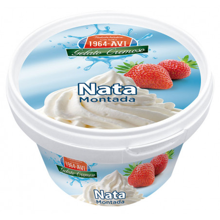 Nata montada con leche.