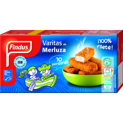 Varitas de merluza estuche 300gr.