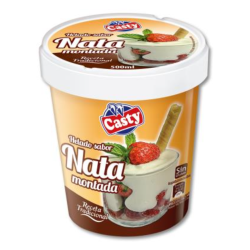 Nata montada con leche.