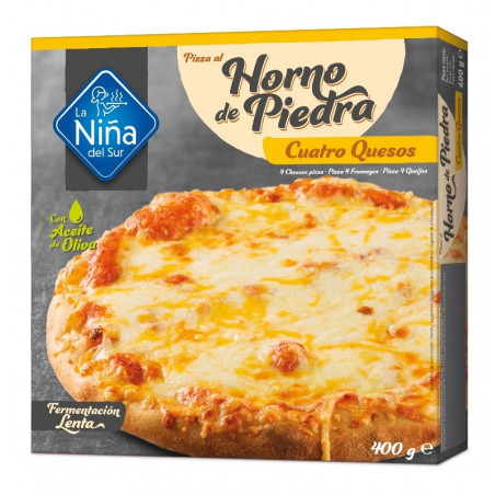 Pizza horno de piedra 4 Quesos 390gr.